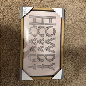 Pink 'Howdy' Wall Art